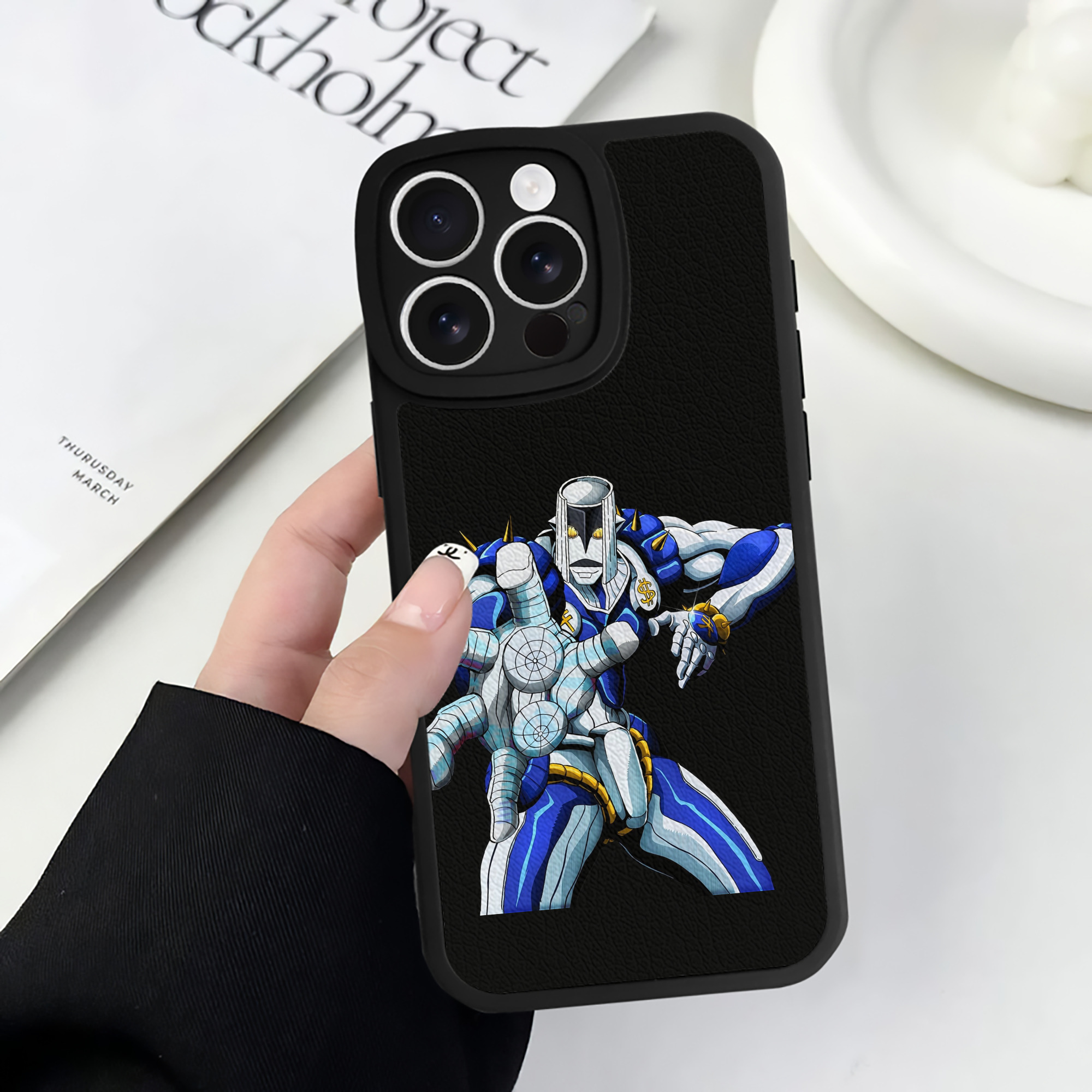 （画像用） ジョジョの奇妙な冒険 虹村億泰 にじむら おくやす JoJo's Bizarre Adventure Nijimura Okuyasu 【iPhone 16シリーズ対応】シリコンスマホケース（レザー調） 材質：シリコン